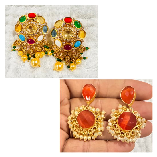 Picture of Beautiful earrings combo.