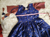 Picture of New Beautiful Navy blue  long dress Anarkali top.