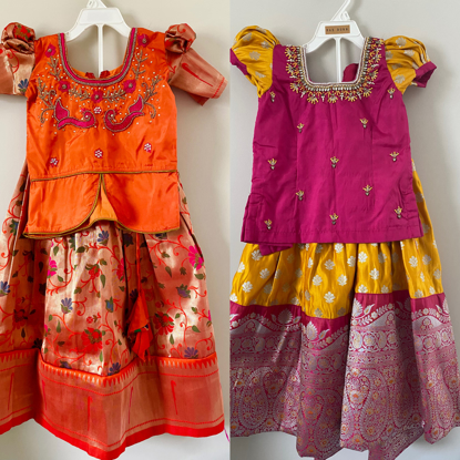 Picture of combo Langa and blouse 2-4y