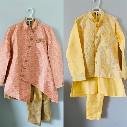 Picture of Combo of Boys sherwani 8-9y