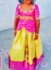 Picture of Green and pink semi pattu langa 4-5y