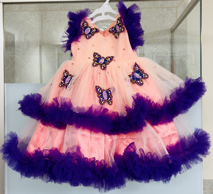 Picture of New Designer Butterfly Frock 1-2Y