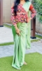 Picture of Designer saree with patola peplum blouse