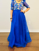 Picture of PL512 Royal blue organza long frock