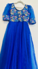 Picture of PL512 Royal blue organza long frock