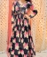 Picture of PL526 Black chinon floral alia cut anarkali
