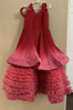 Picture of Red Ruffle designer frock 4-6y