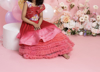 Picture of Red Ruffle designer frock 4-6y