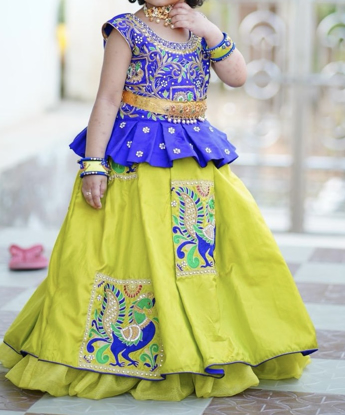 Picture of Heavy maggam work designer lehenga 2-3y