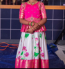 Picture of PL543 Crepe lehenga with kanchi border and maggam work 4-5y