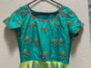 Picture of Sea green and yellow shibori long frock