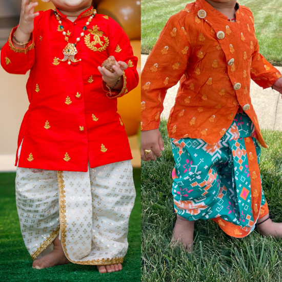 Picture of Combo of Dhothi and kurtha 1Y