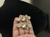 Picture of Polki kundan earrings and bracelet