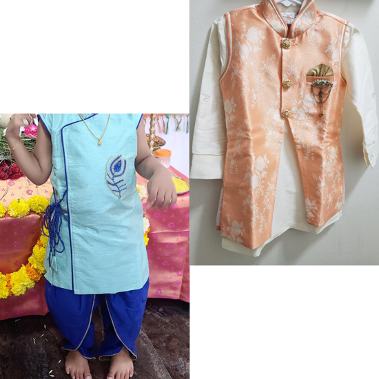 Picture of Combo of Dhoti set  and Kurta pajama 4-5y