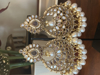 Picture of Mirror work and kundan earrings