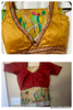 Picture of Soft silk paithani saree with  2 blouses-chaniyacholi deep cut designer styled blouse