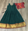 Picture of Narayanpet frock with over coat 8-10y