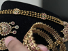 Picture of Long gold beads cz set with bangles