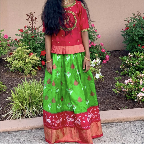 Picture of Ikkath pochampally lehenga 8-10y