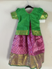 Picture of Green pink pattu lehenga 1y