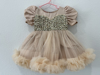 Picture of Designer champagne colour sequin dress 1-2y