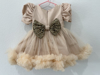 Picture of Designer champagne colour sequin dress 1-2y