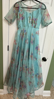 Picture of Floral organza Seagreen dress