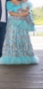 Picture of Blue designer long frock with maggam work