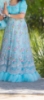 Picture of Blue designer long frock with maggam work