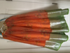 Picture of Orange floral organza lehenga with green work blouse 10-12y