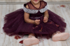 Picture of Burgundy pearl frock and Disney princess frock combo 1-2y