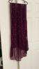 Picture of Trendy Pure Chinon Aliya cut purple color 3 piece set.