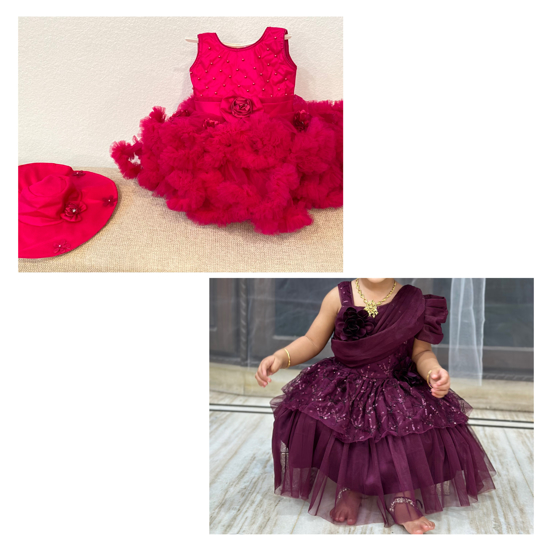 Picture of partywear frocks combo 1-2y