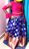 Picture of Prussian blue and dark pink lehenga 9-10y