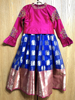 Picture of Prussian blue and dark pink lehenga 9-10y