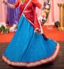 Picture of Blue lehenga with maggam work blouse