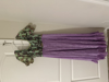 Picture of Lavender Mirror Ruffle Gown with scallop yoke