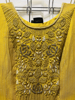 Picture of Mustard yellow long frock along with ruffle Duppatta