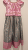 Picture of Blue and pink semi pattu lehenga with work blouse 6-8 yrs