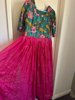 Picture of BK Pink sequin and kalamkari yoke part Dress