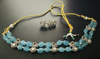 Picture of Victorian choker using Russian beads and pearls with matching earrings