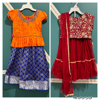 Picture of Semi silk pattu langa and fancy lehenga combo 2-3y