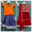 Picture of Semi silk pattu langa and fancy lehenga combo 2-3y