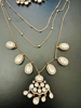 Picture of Super trending Moissanite Layered Neckpiece with earrings