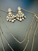 Picture of Super trending Moissanite Layered Neckpiece with earrings