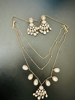 Picture of Super trending Moissanite Layered Neckpiece with earrings