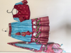 Picture of Skyblue with pink lehenga set for 5-6yrs old