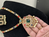 Picture of Gold replica Navratan necklace set