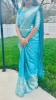 Picture of Sea blue kanchi tissue silk saree