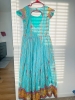 Picture of  Pichwai  sea blue Long frock  trending crushed fabric